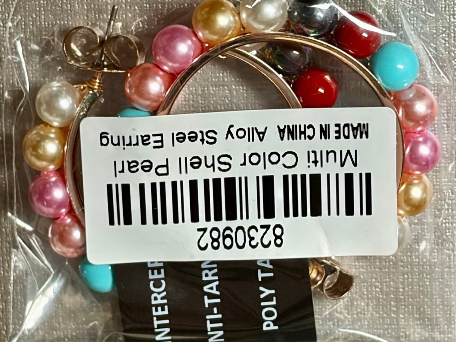 NWT, Shell Pearl Hoop Earrings - Thumbnail 5