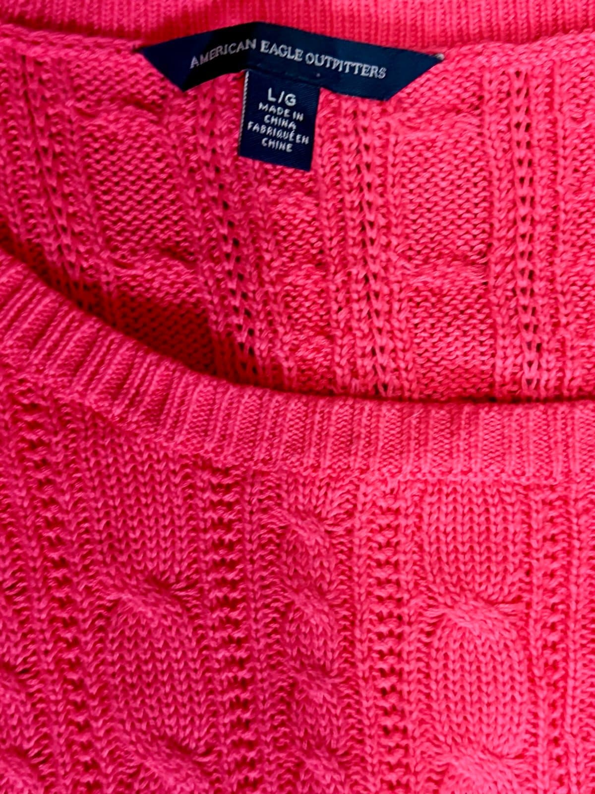 American Eagle Sweater Pink, size LG - Thumbnail 4
