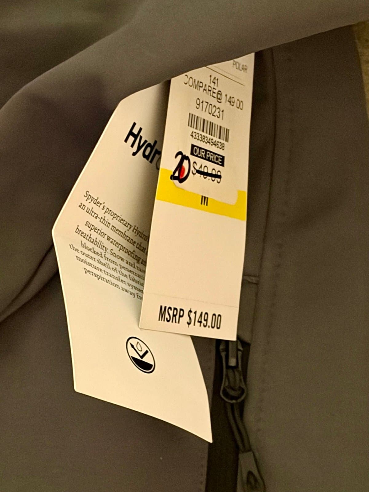 NWT, Men’s HydroB Jacket size M - Thumbnail 6