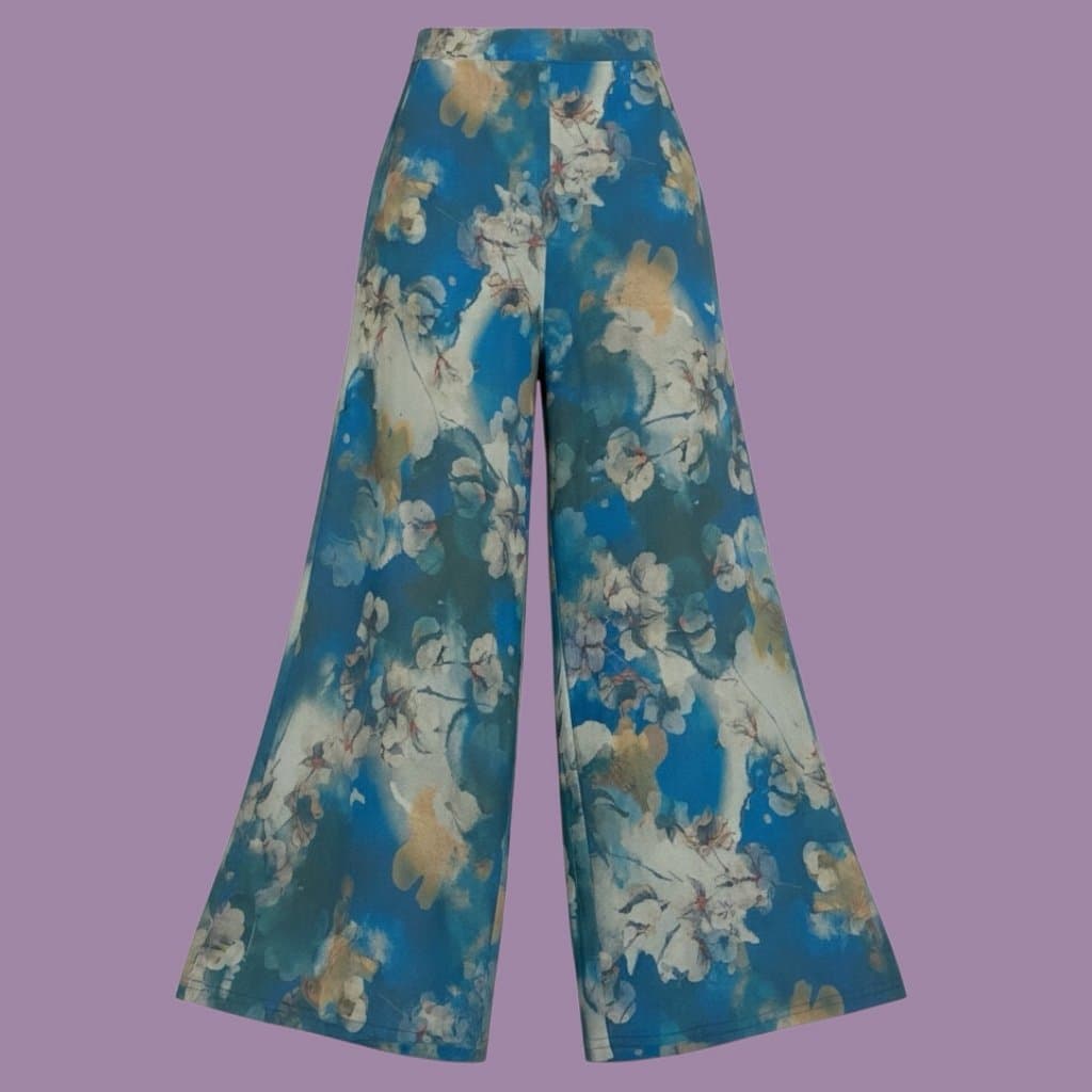 New Wide Leg Floral Pants - Image 1