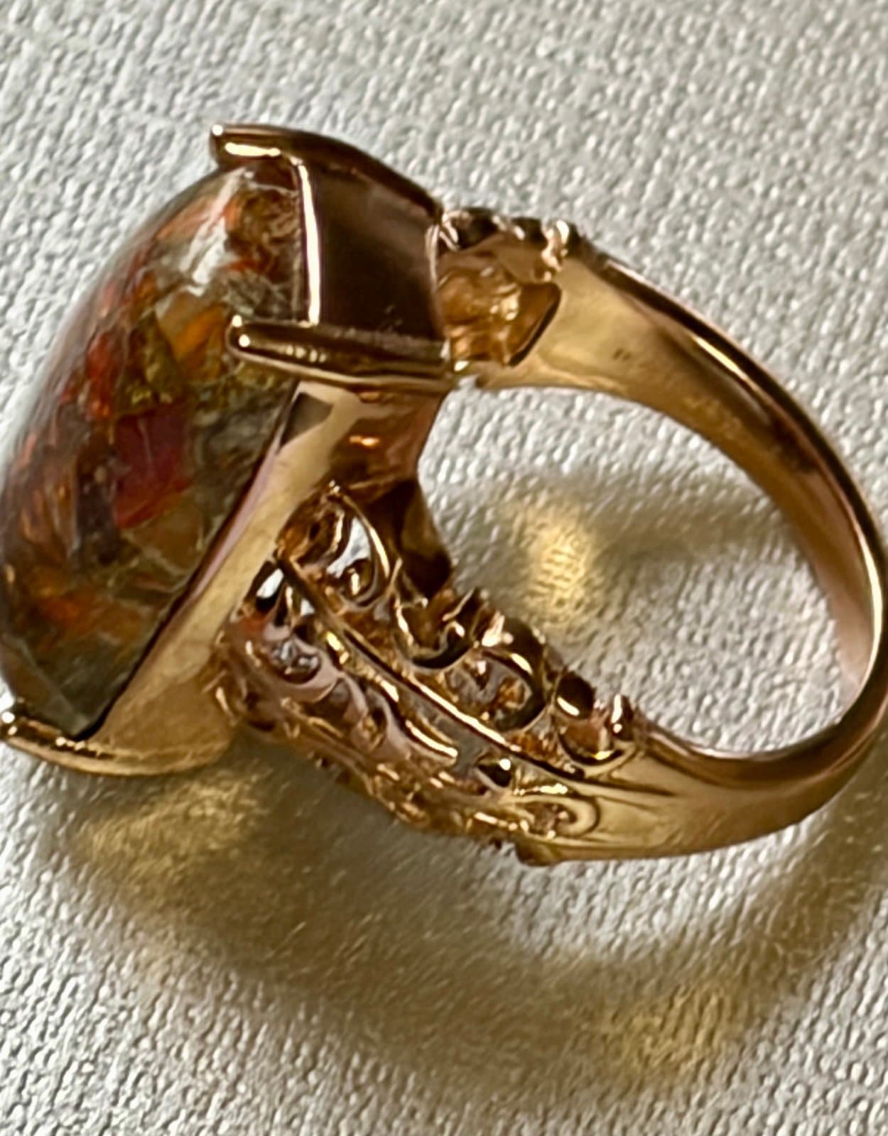 NWT, Matrix Fire Opal Gemstone Ring size 9 - Thumbnail 9