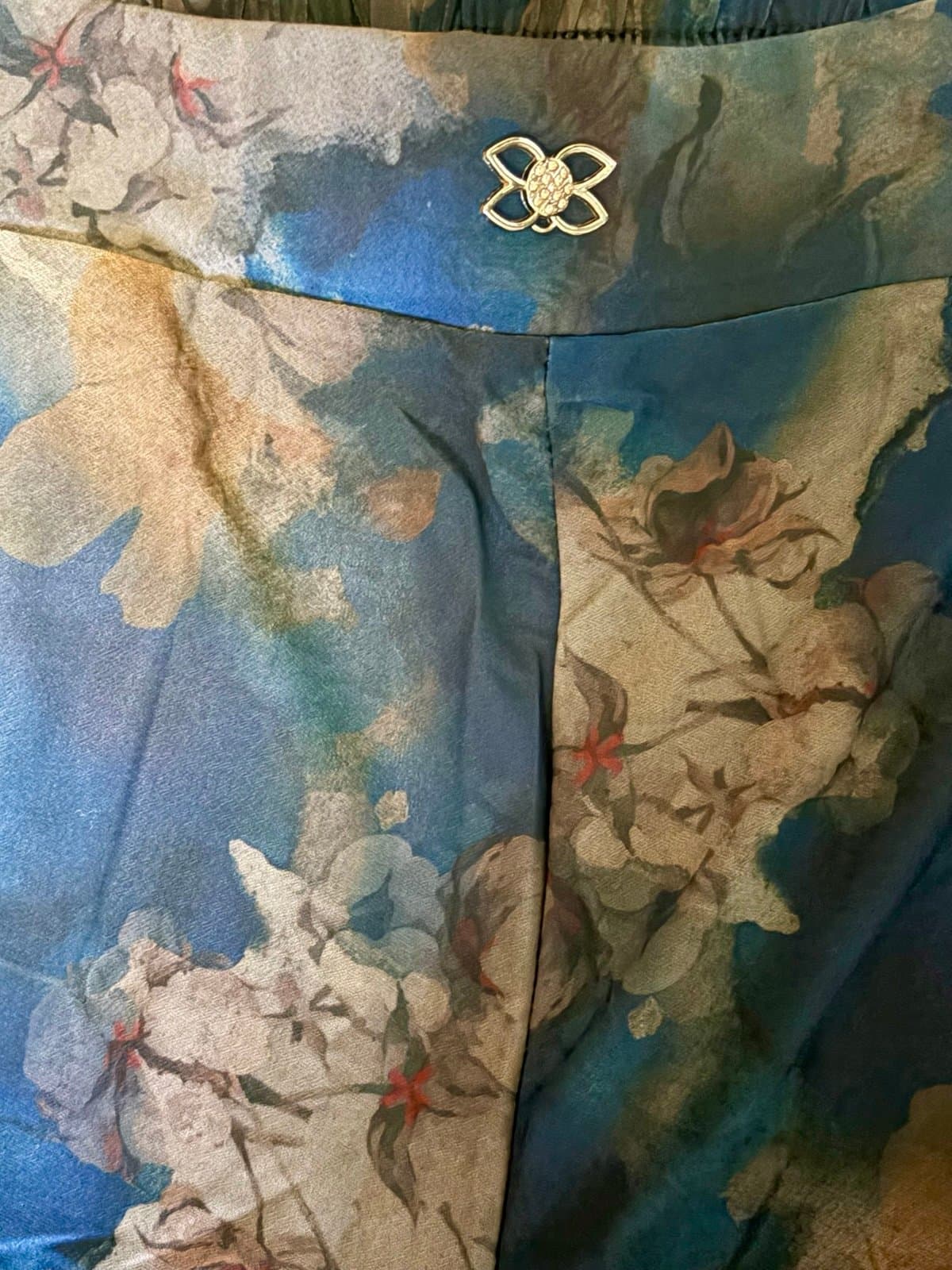 New Wide Leg Floral Pants - Thumbnail 6