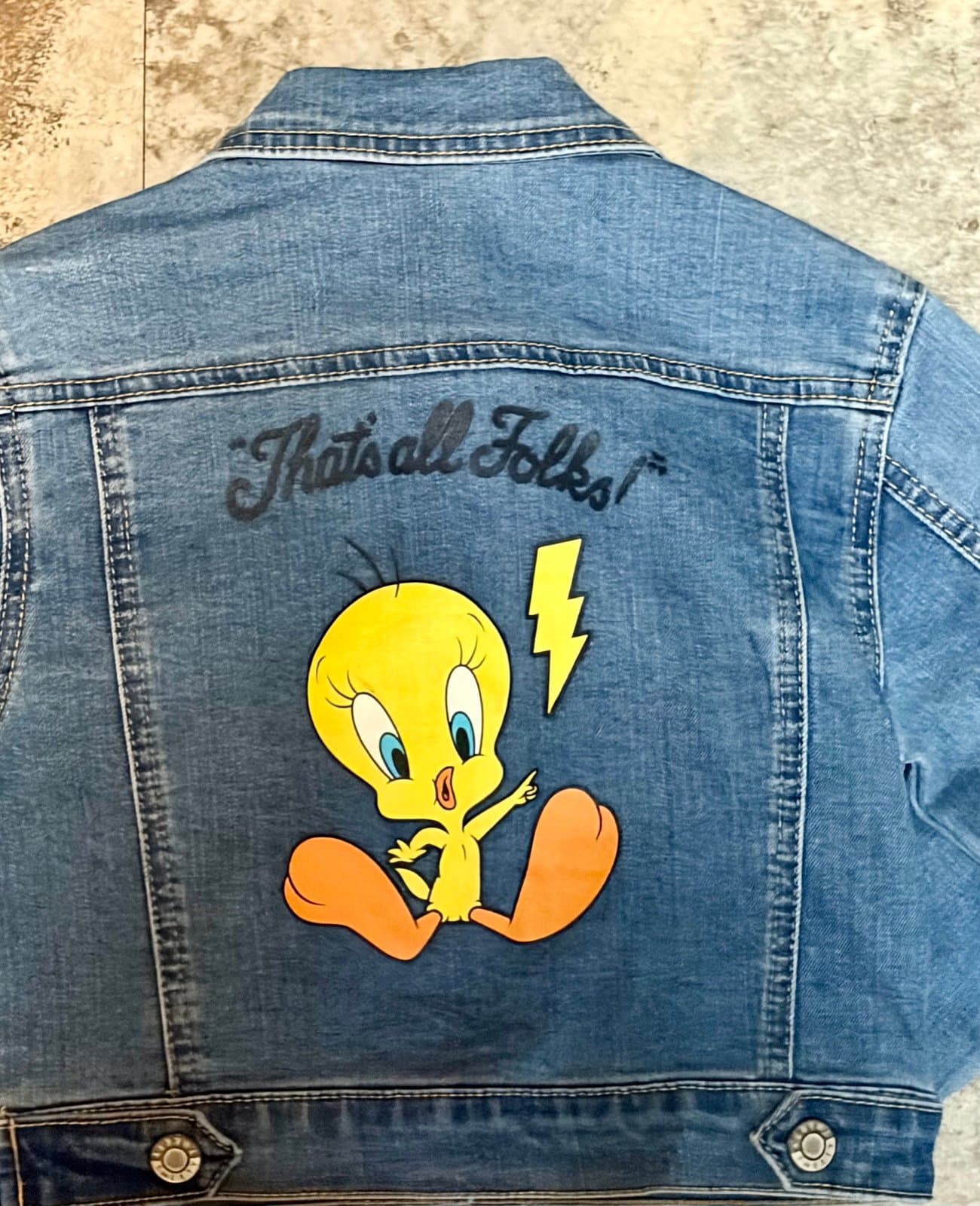Girls Looney Tunes Jean Jacket, XS - Thumbnail 7