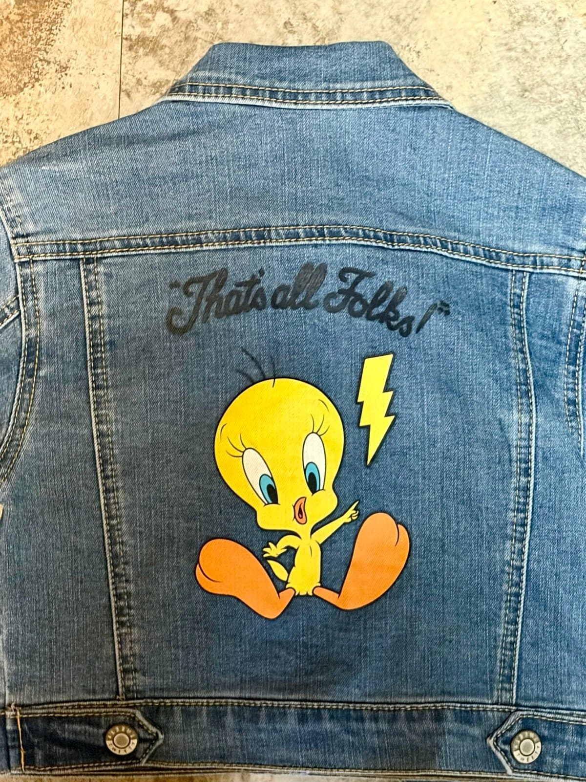 Girls Looney Tunes Jean Jacket, XS - Thumbnail 6