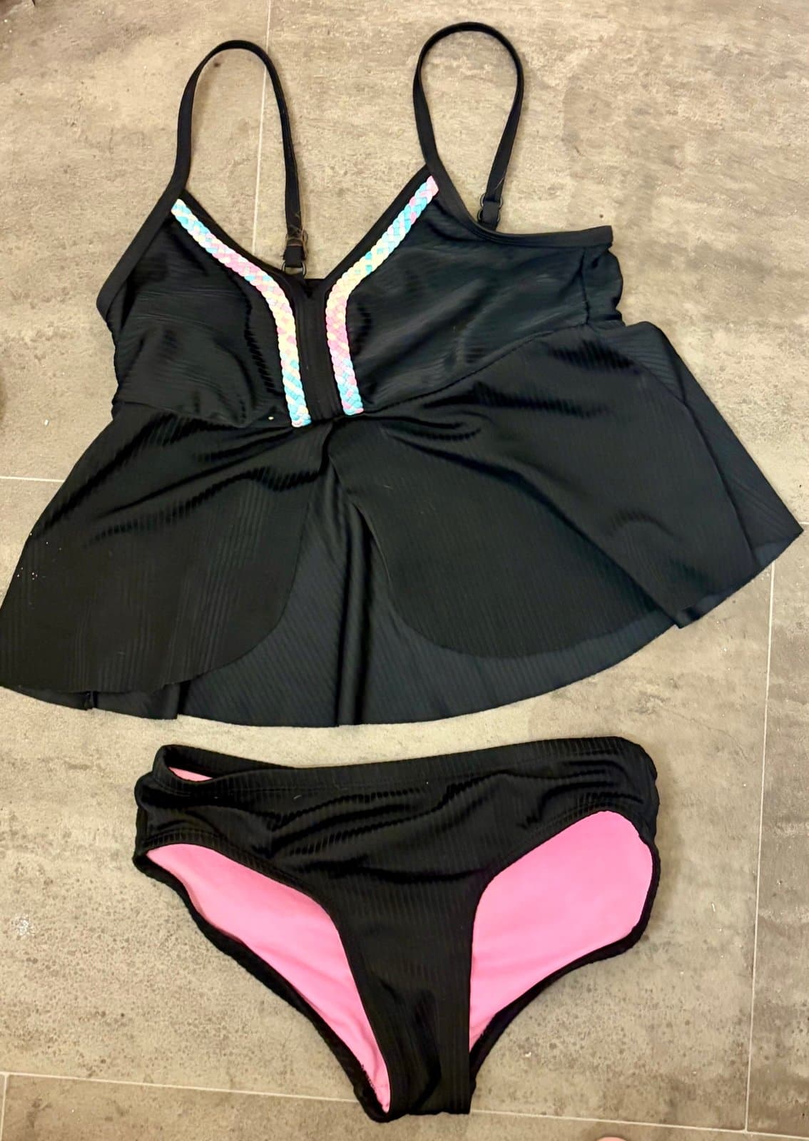 Girls 2 piece Swimming Suite Justice 7/8 - Image 1