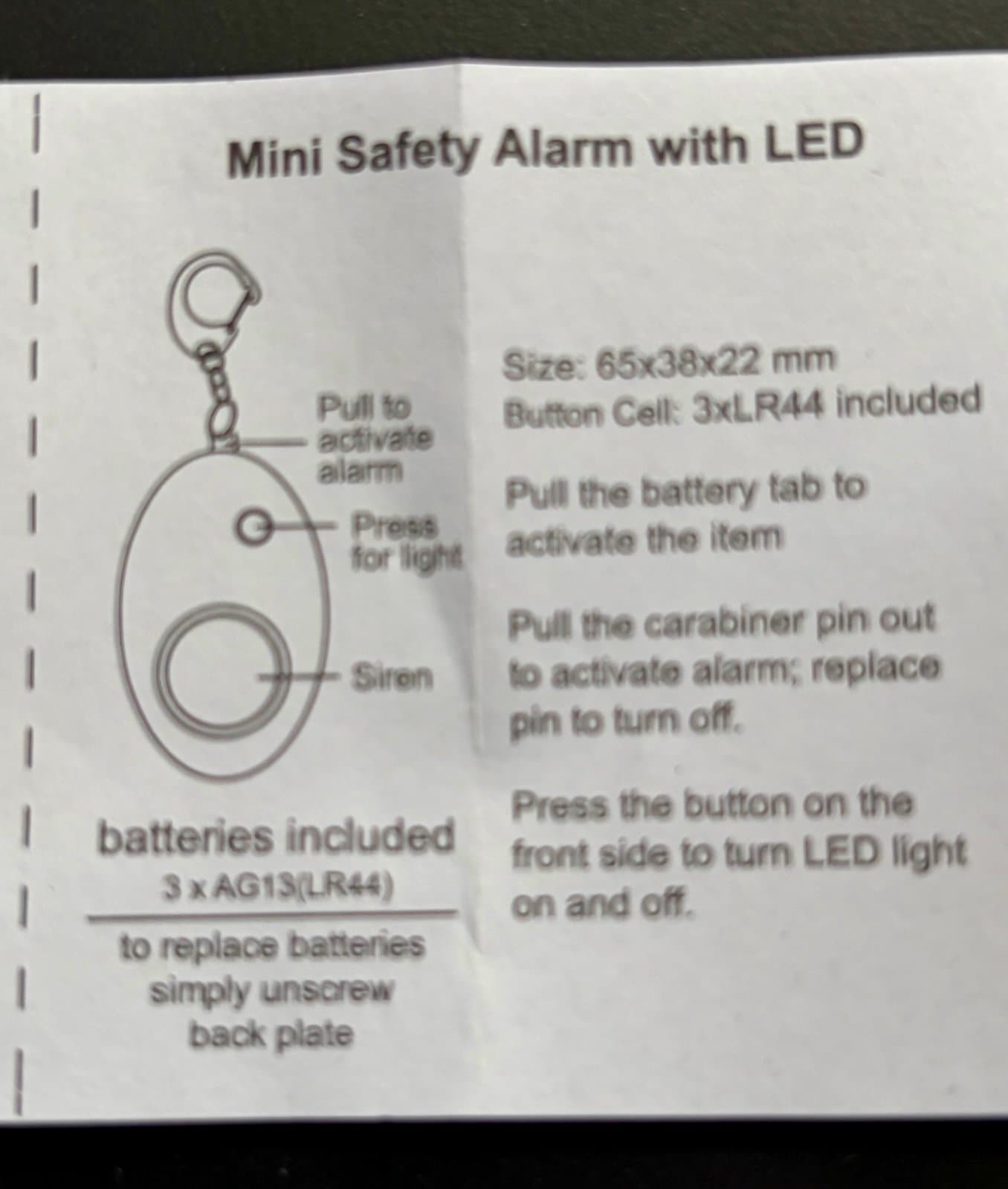 Siren Alarm Key Chains, set of two - Thumbnail 4