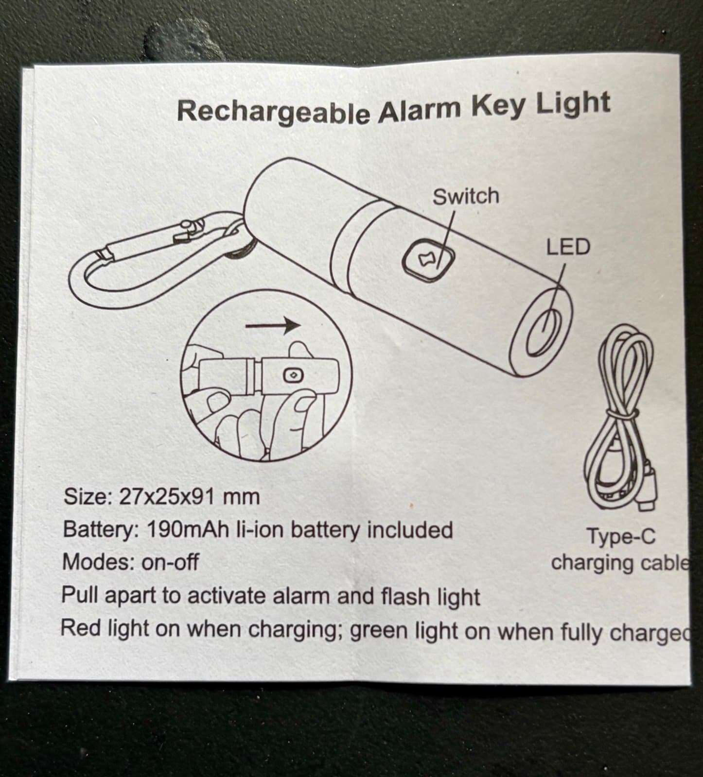 Siren Alarm Key Chains, set of two - Thumbnail 3