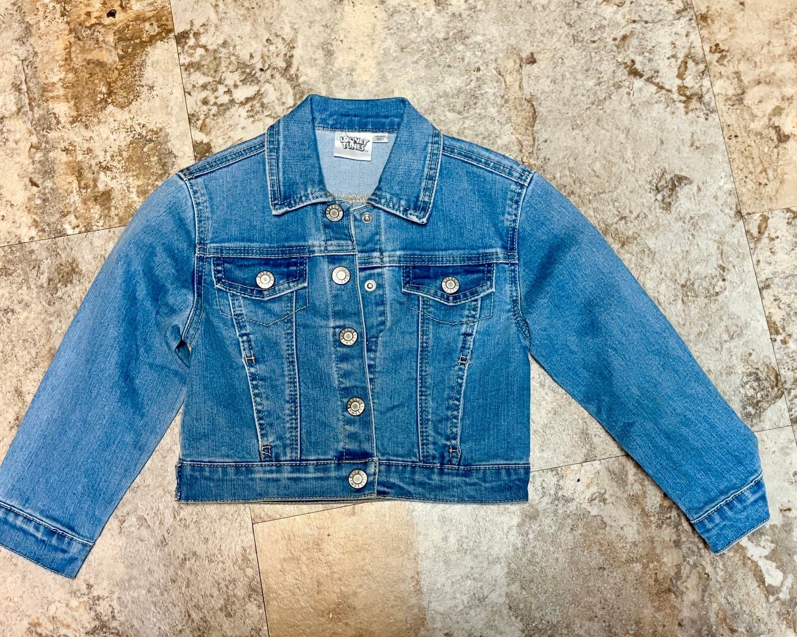 Girls Looney Tunes Jean Jacket, XS - Thumbnail 2