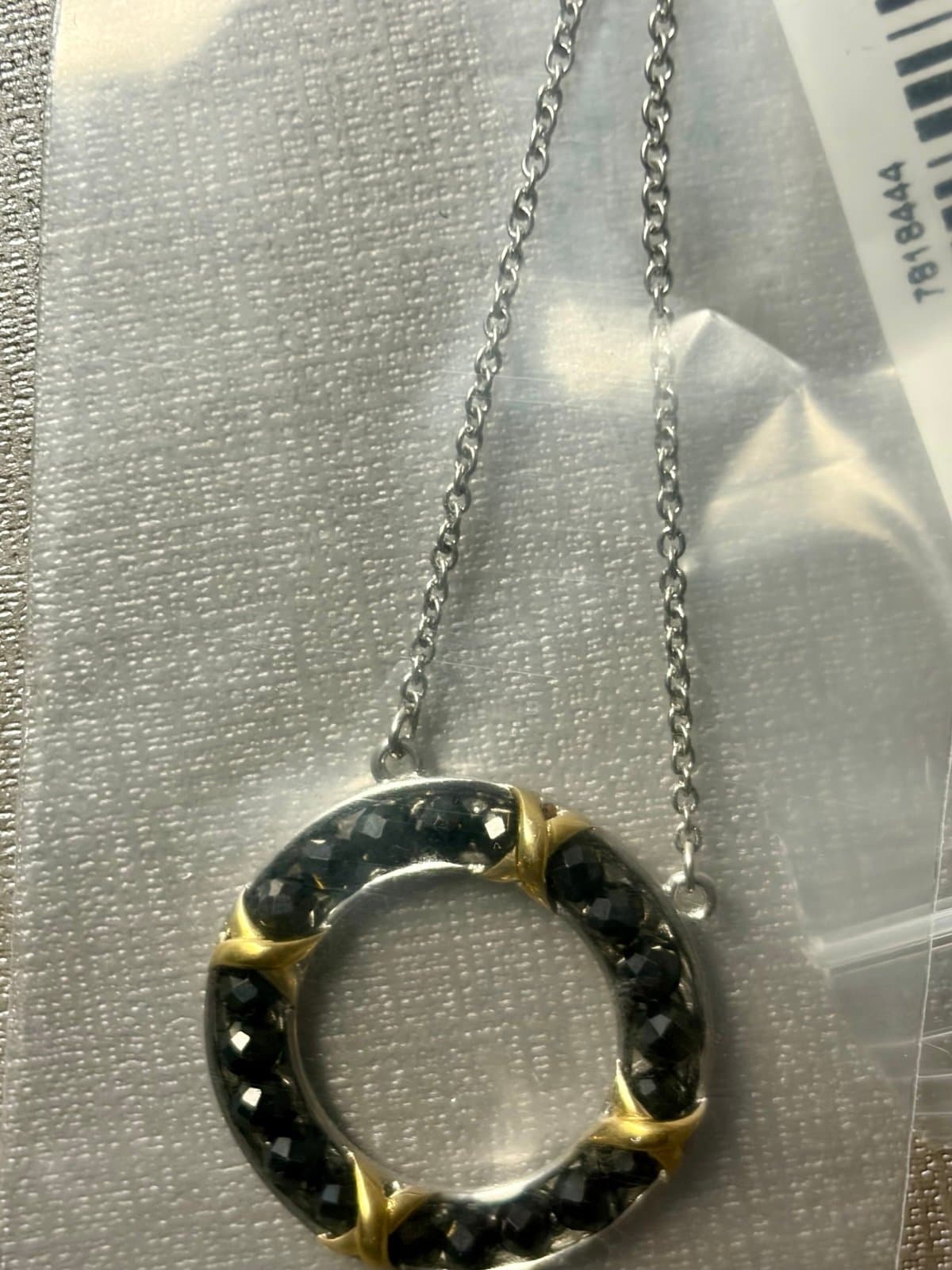 NWT, Black Spinal Circle Necklace - Thumbnail 4