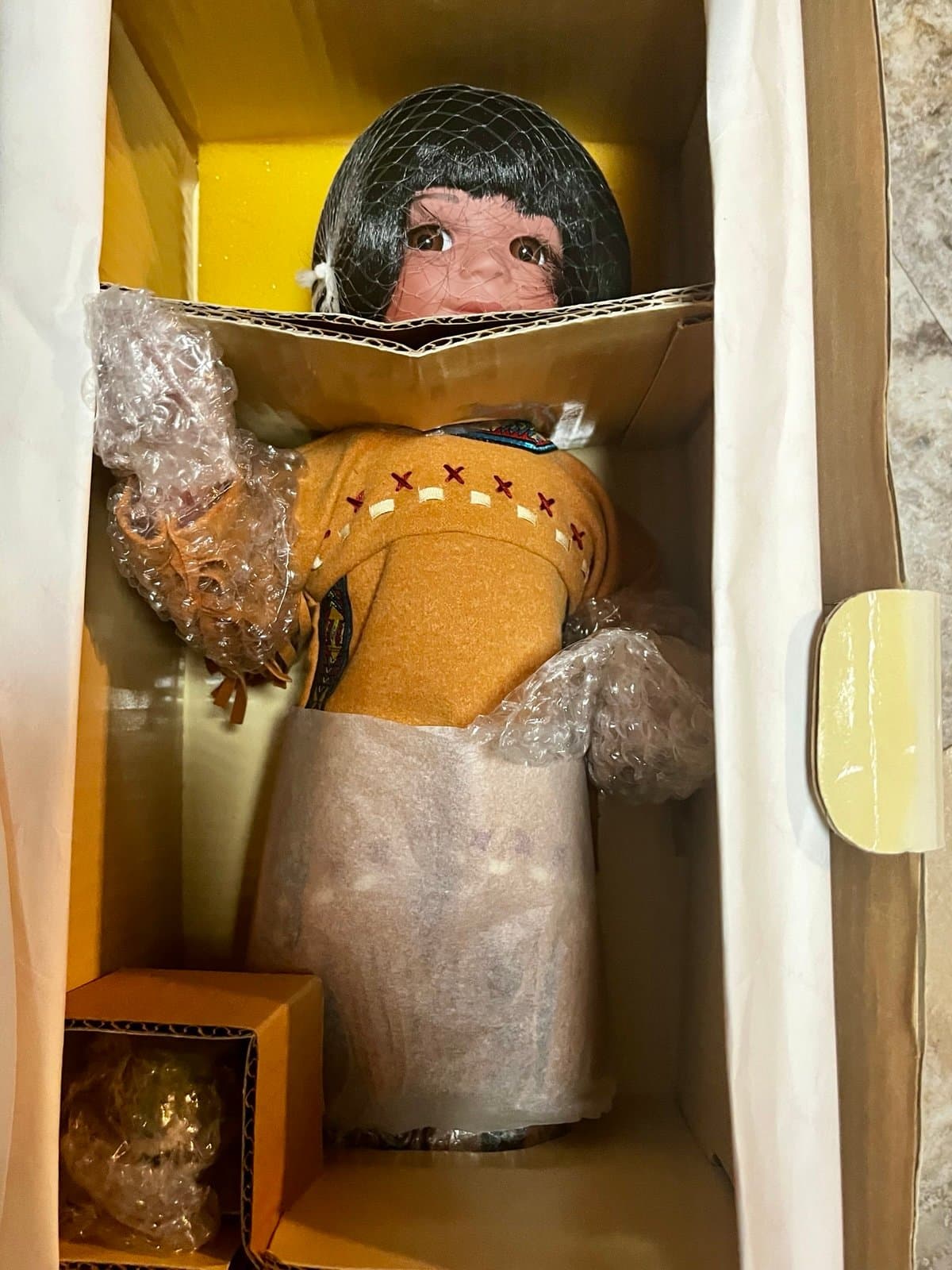 Bird Song by Perilloe Porcelain Doll, Native American. - Image 1