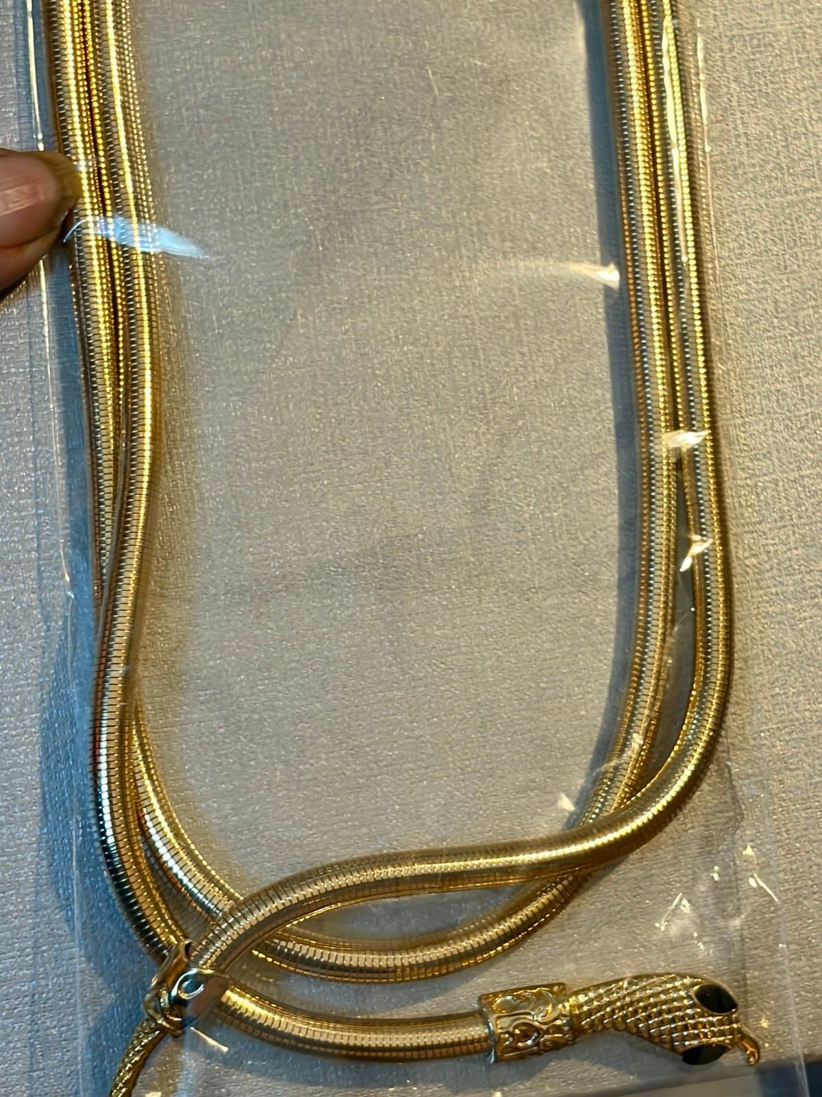 Adjustable Snake Necklace in Gold tone - Thumbnail 8