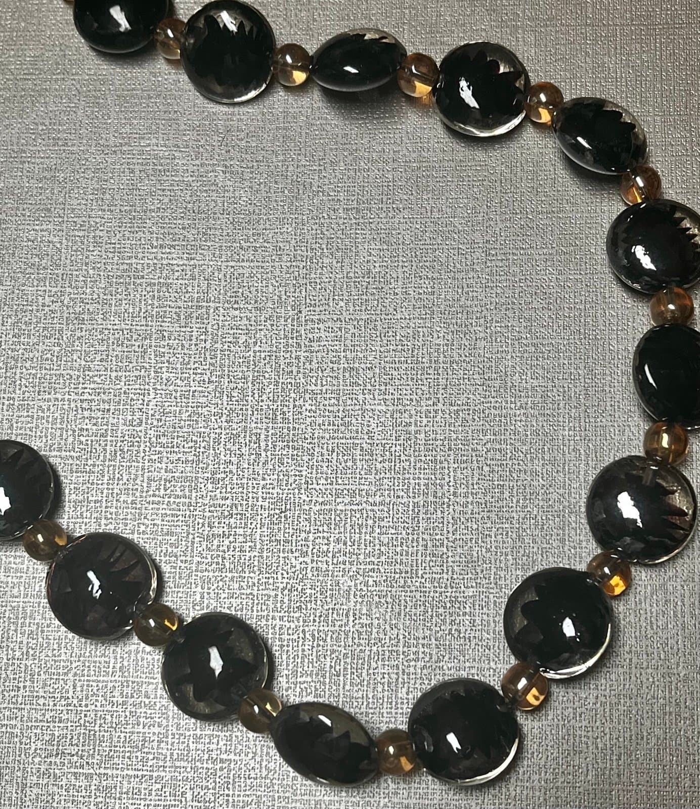 New in Bag, Glass Beaded Necklace - Image 1