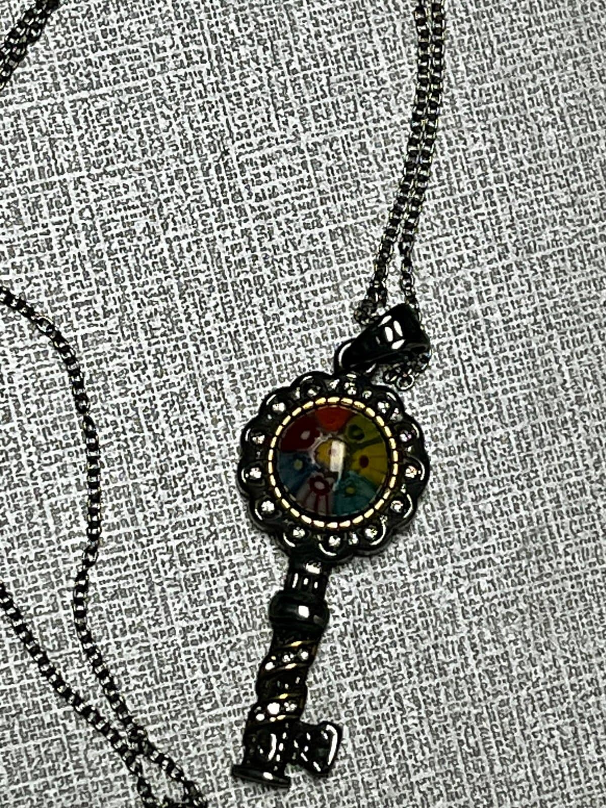 NWT, Murino Style/Australian Crystal Key Necklace - Thumbnail 4