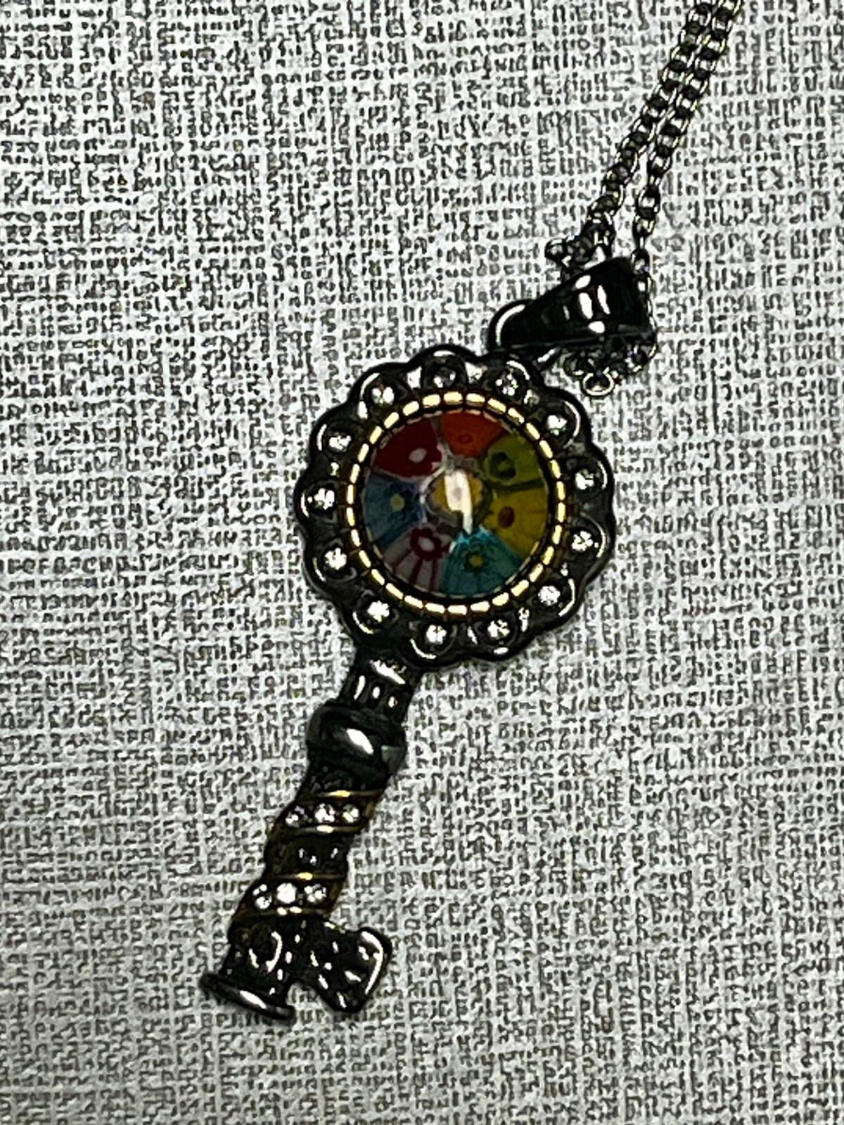 NWT, Murino Style/Australian Crystal Key Necklace - Thumbnail 3