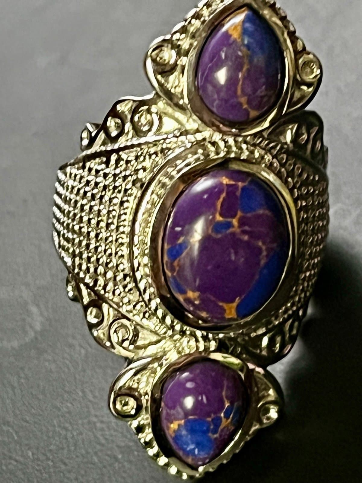 NWT, Purple Turquoise Ring, size 7 - Image 1