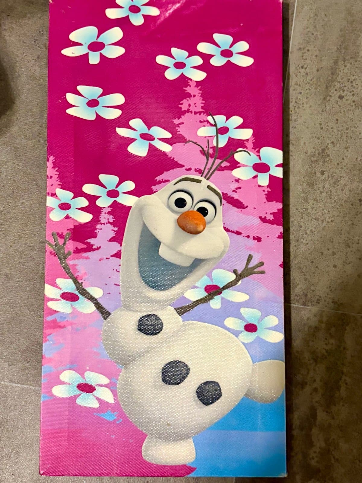 Olaf from Frozen Canvas Wall hanging - Image 1
