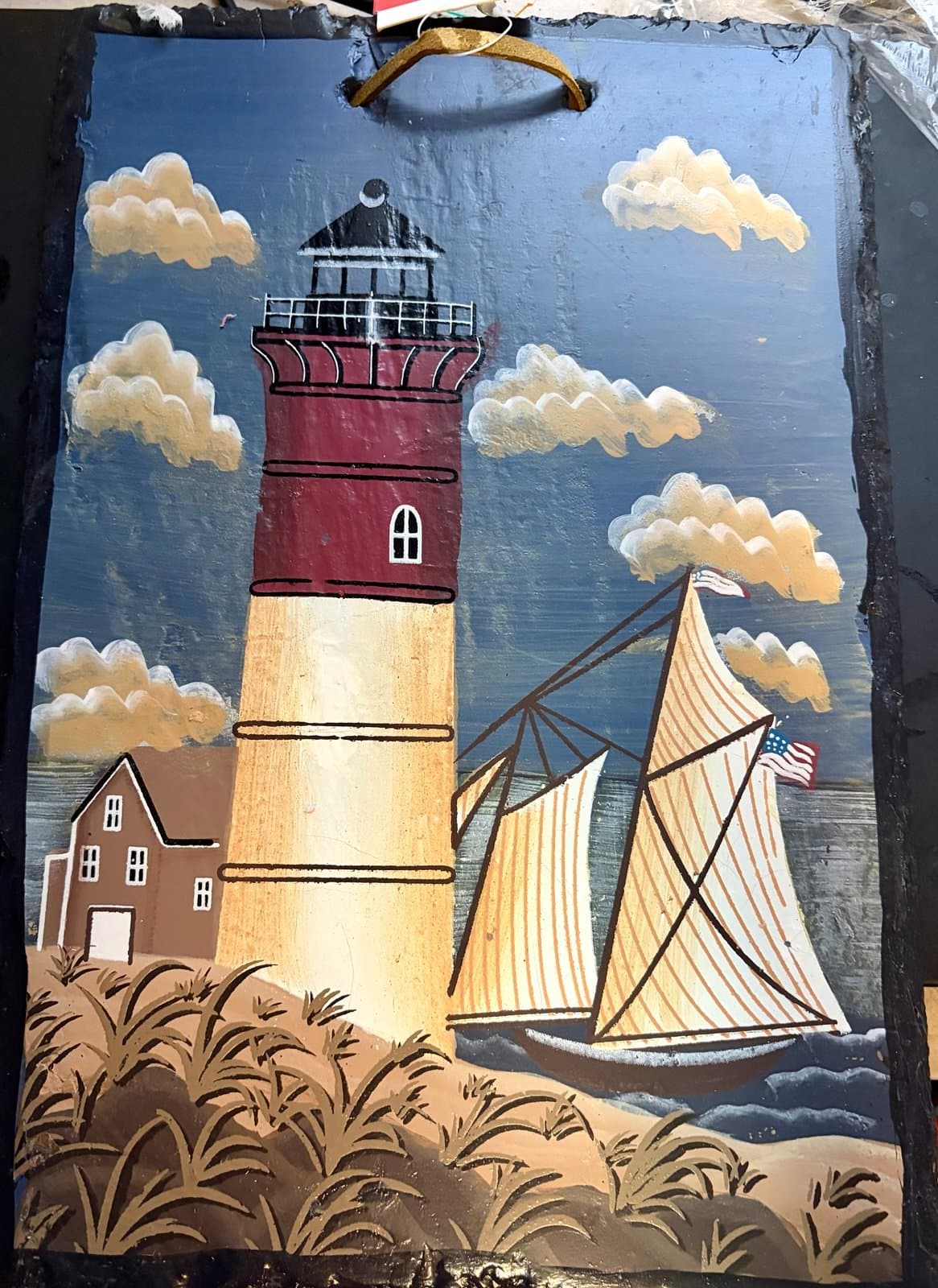 Light house Slate Painting wall Art - Image 1