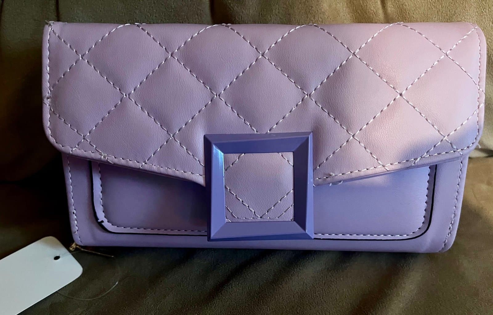 New with Tags Faux Leather light purple purse - Image 1