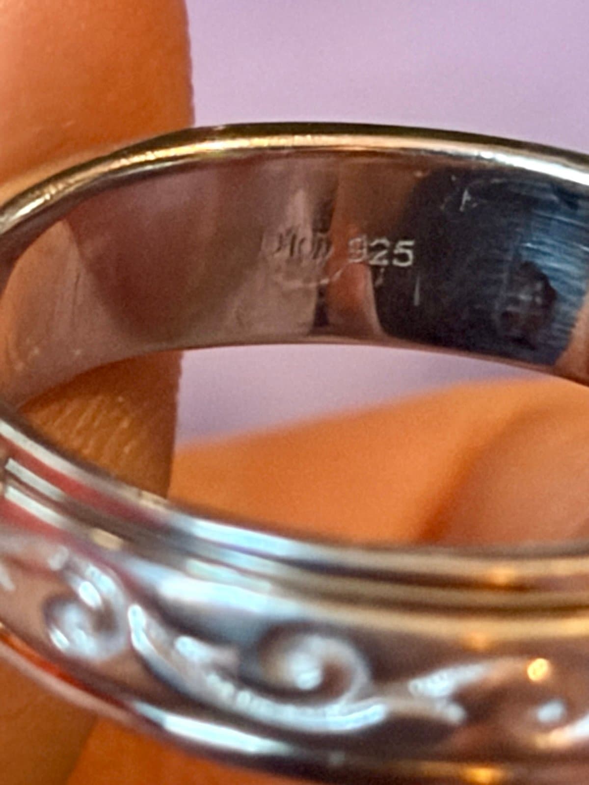 Sterling Silver Wave Spinner Ring, size 8 - Thumbnail 4