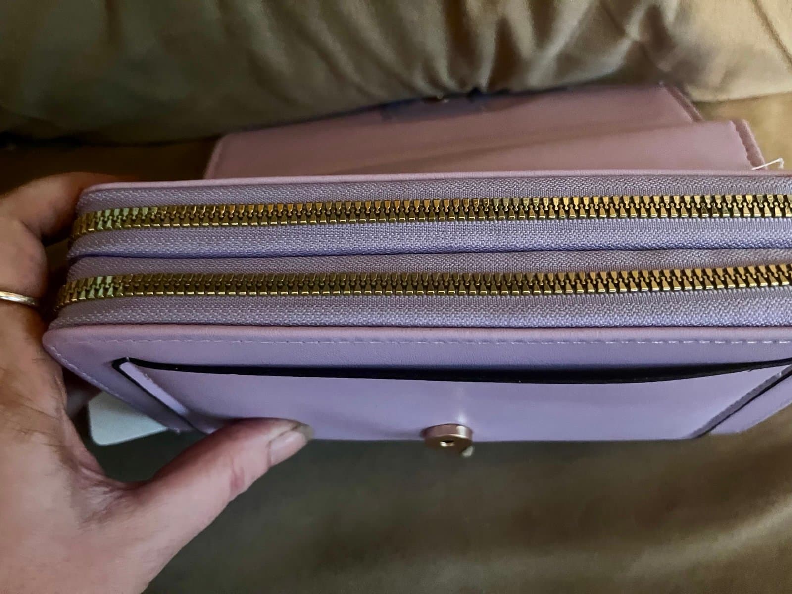 New with Tags Faux Leather light purple purse - Thumbnail 3