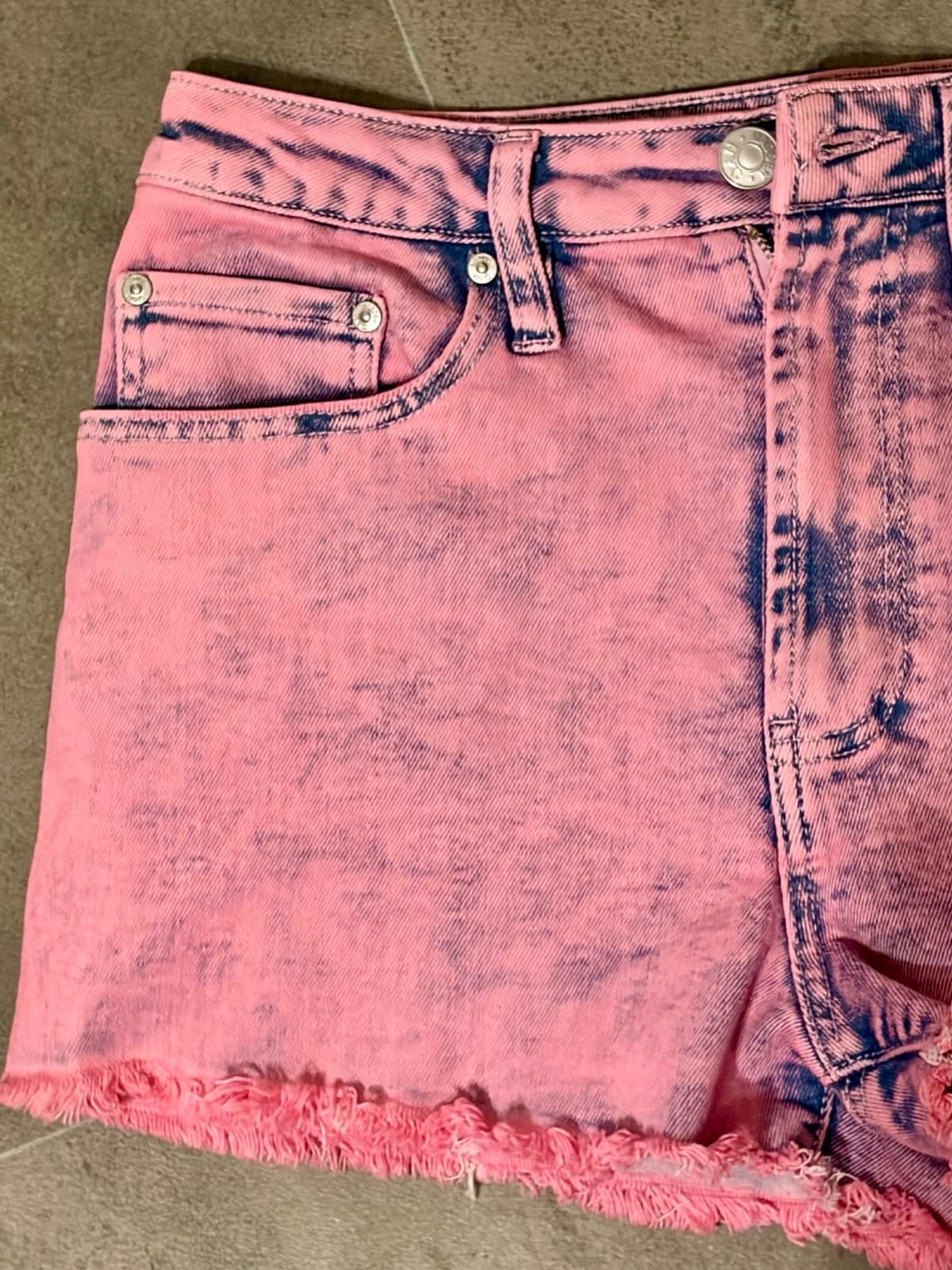Women’s Pink Denim Madden NYC Shorts 9 - Thumbnail 2