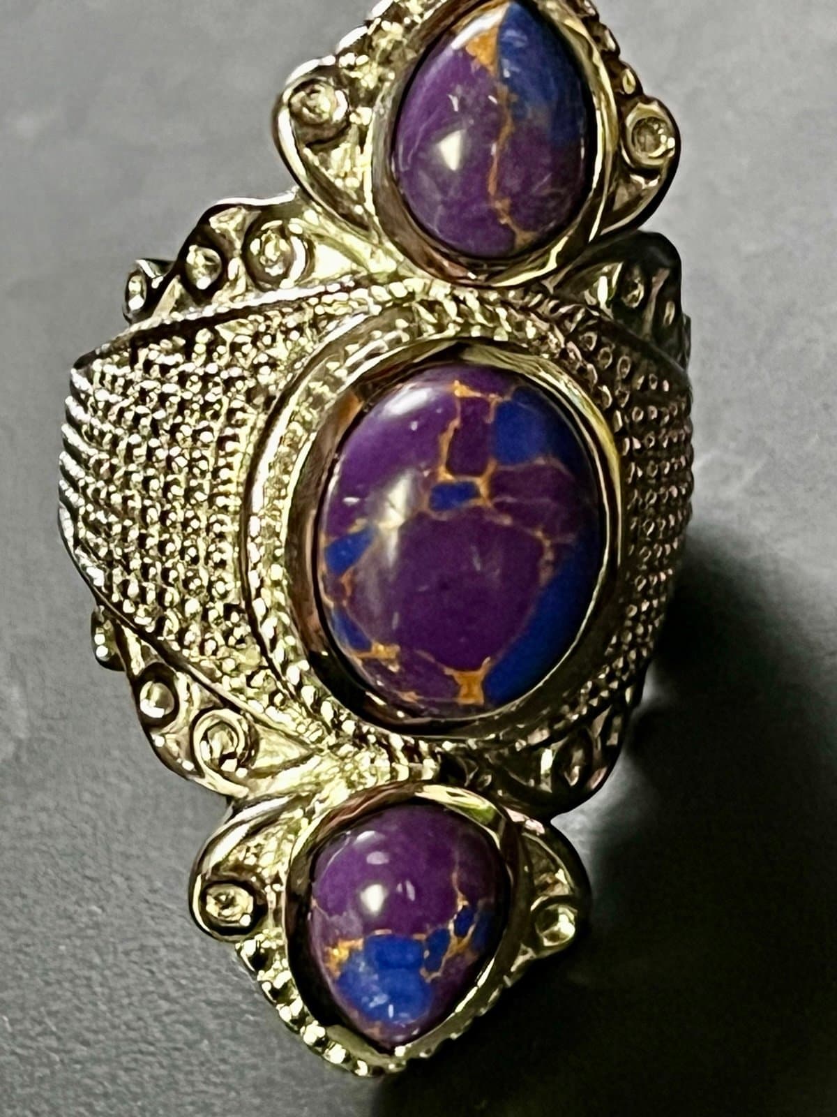 NWT, Purple Turquoise Ring, size 7 - Thumbnail 4