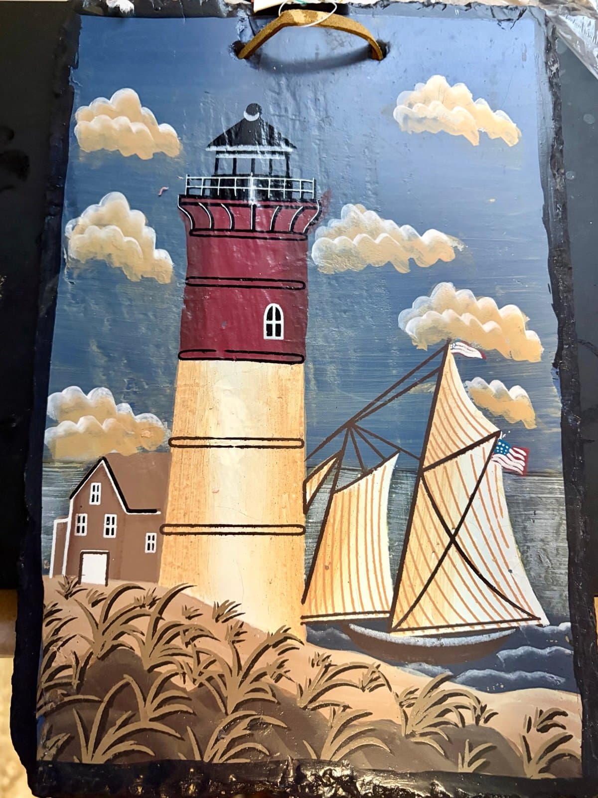 Light house Slate Painting wall Art - Thumbnail 3
