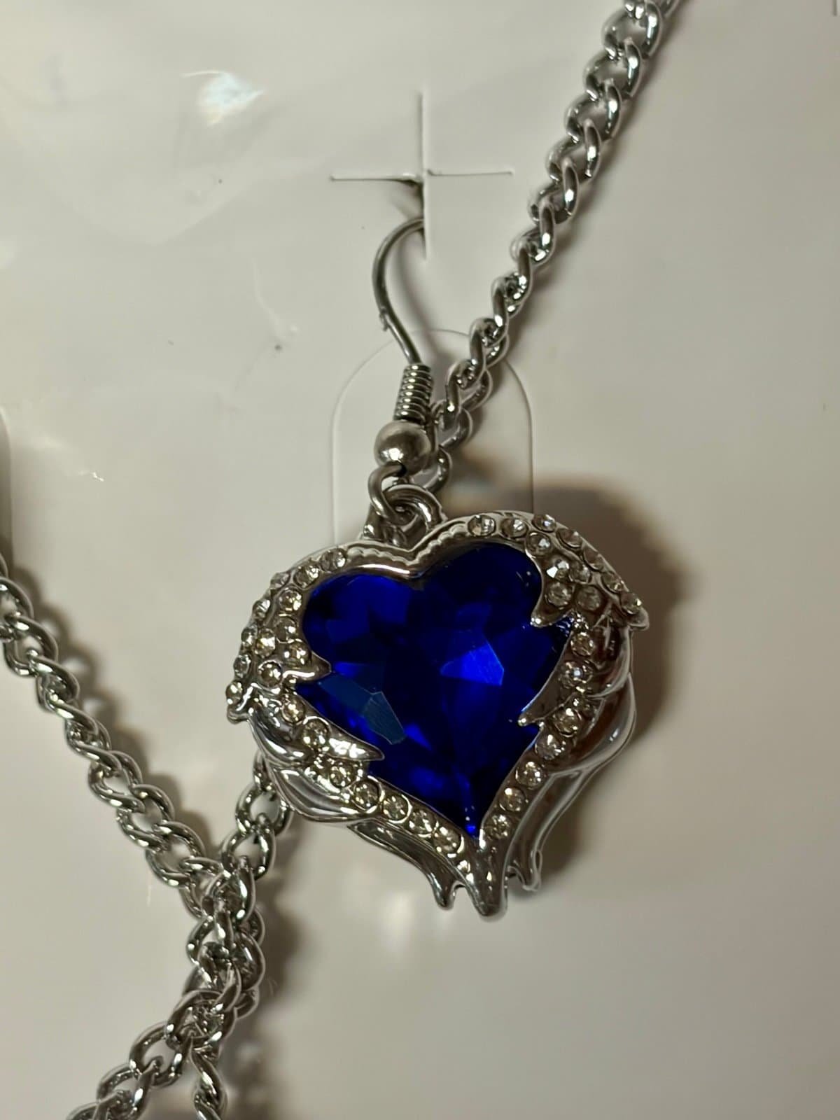 Crystal Heart Necklace and Earrings set - Thumbnail 4