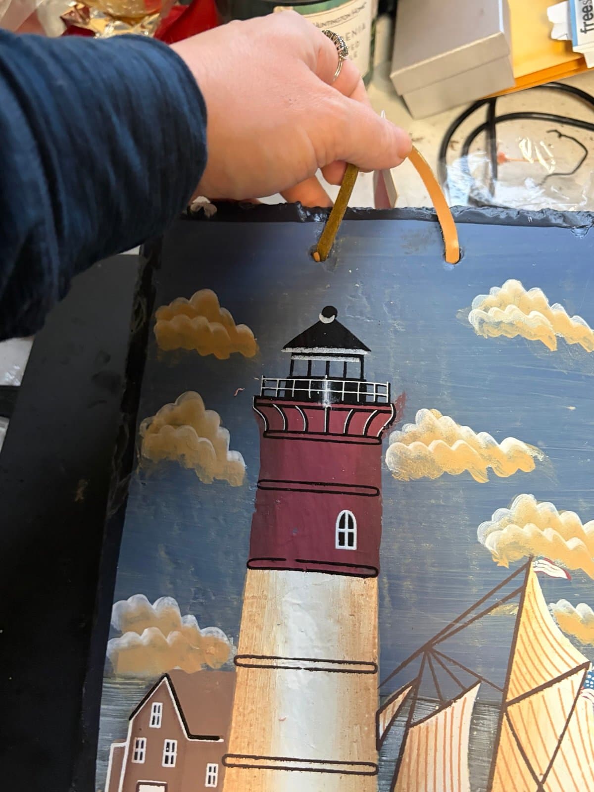 Light house Slate Painting wall Art - Thumbnail 2