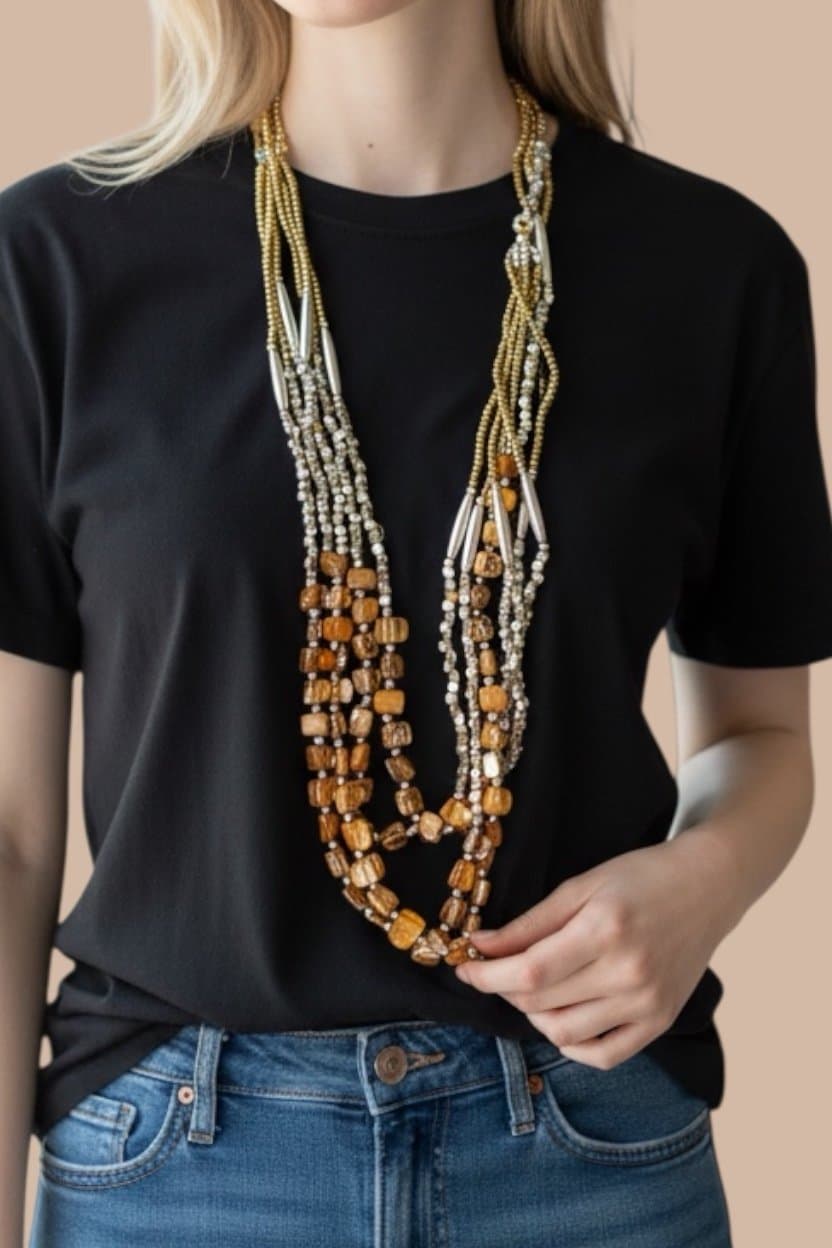 Necklace and Earrings and Bracelet Set - Thumbnail 2