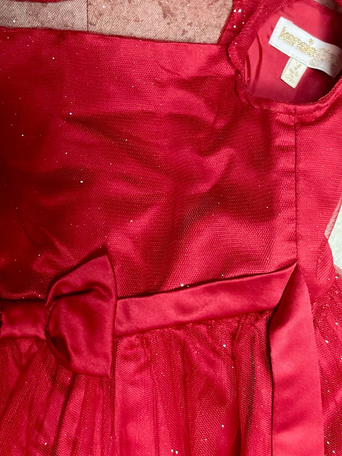 Girls Red Satin Dress, size 7/8 - Thumbnail 5