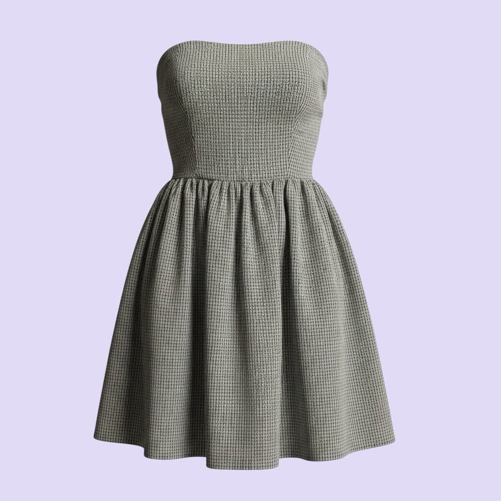 NWT, checkered flare Tube Top size SM - Image 1