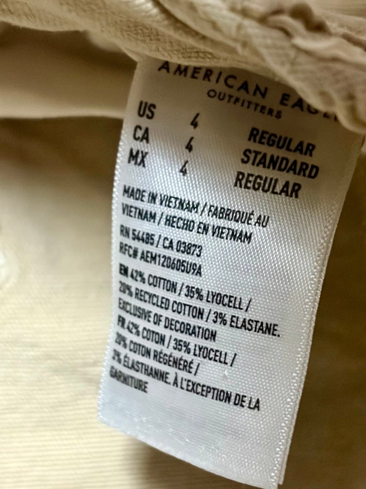 American Eagle Khaki Cargo Pants, size 4 - Thumbnail 7