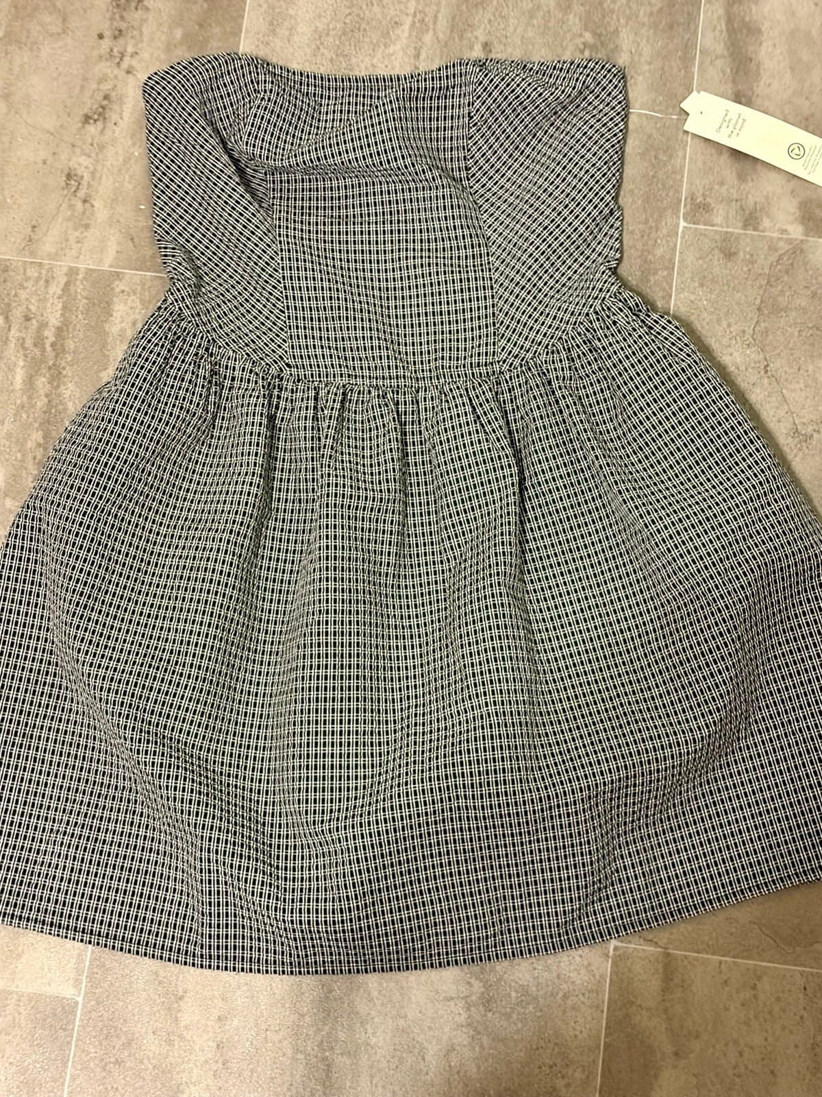 NWT, checkered flare Tube Top size SM - Thumbnail 3