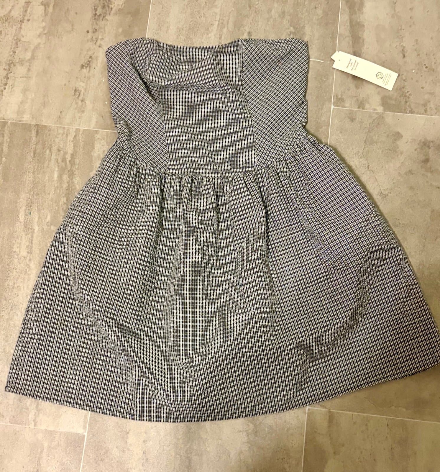 NWT, checkered flare Tube Top size SM - Thumbnail 4