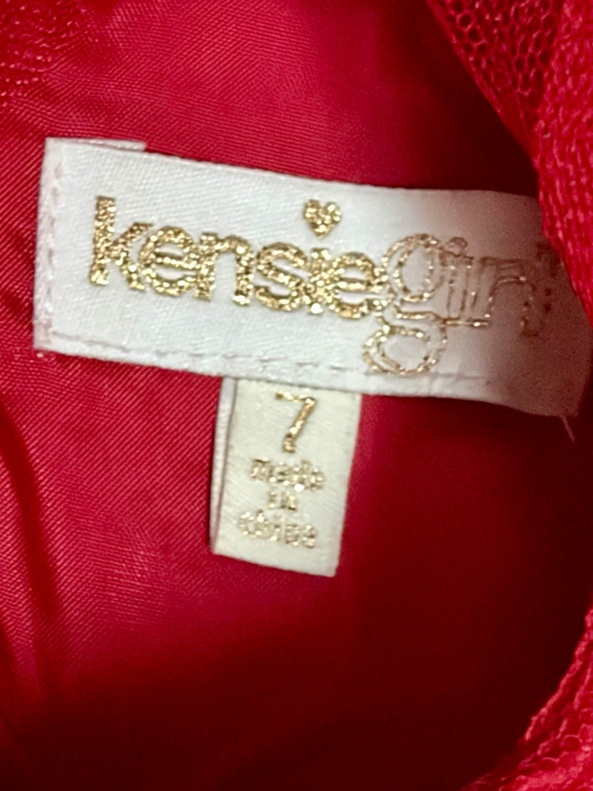 Girls Red Satin Dress, size 7/8 - Thumbnail 6