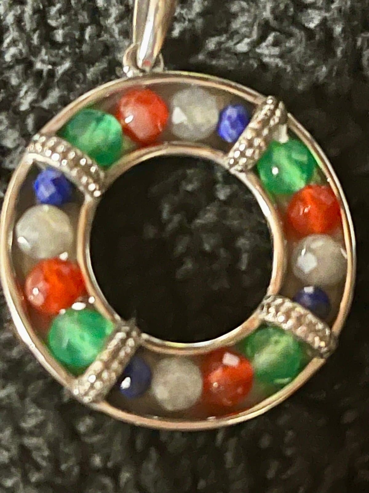Multi-gemstone Sterling Silver Pendant - Thumbnail 5