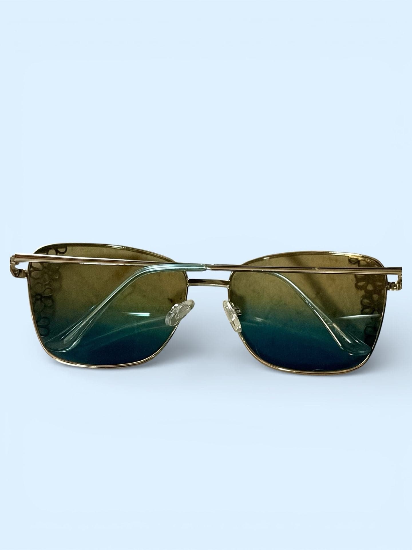 ShopLC Flower Design UV400 Polarized Sunglasses with Floral Side Accents and Gr - Thumbnail 4