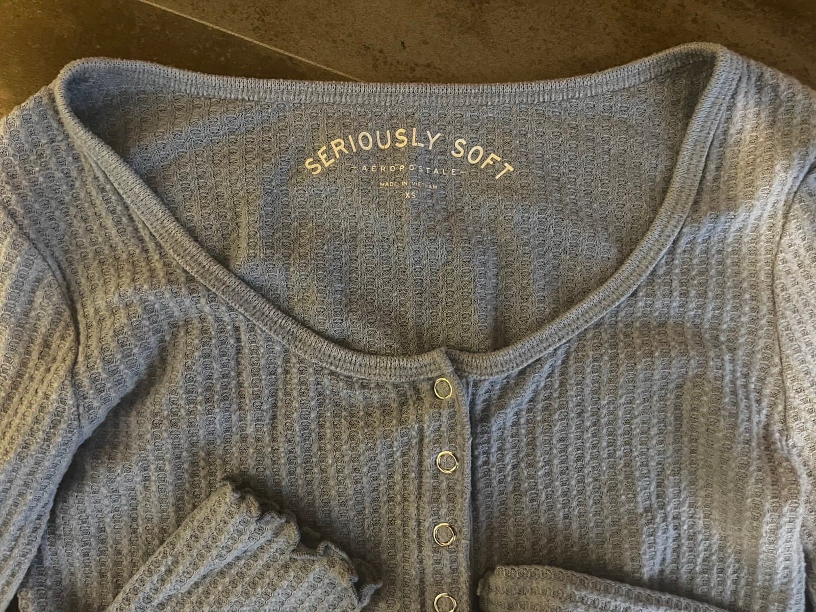 Aeropostale Long Sleeve Shirt, Button up, light Blue Excellent Condition, size M - Thumbnail 4