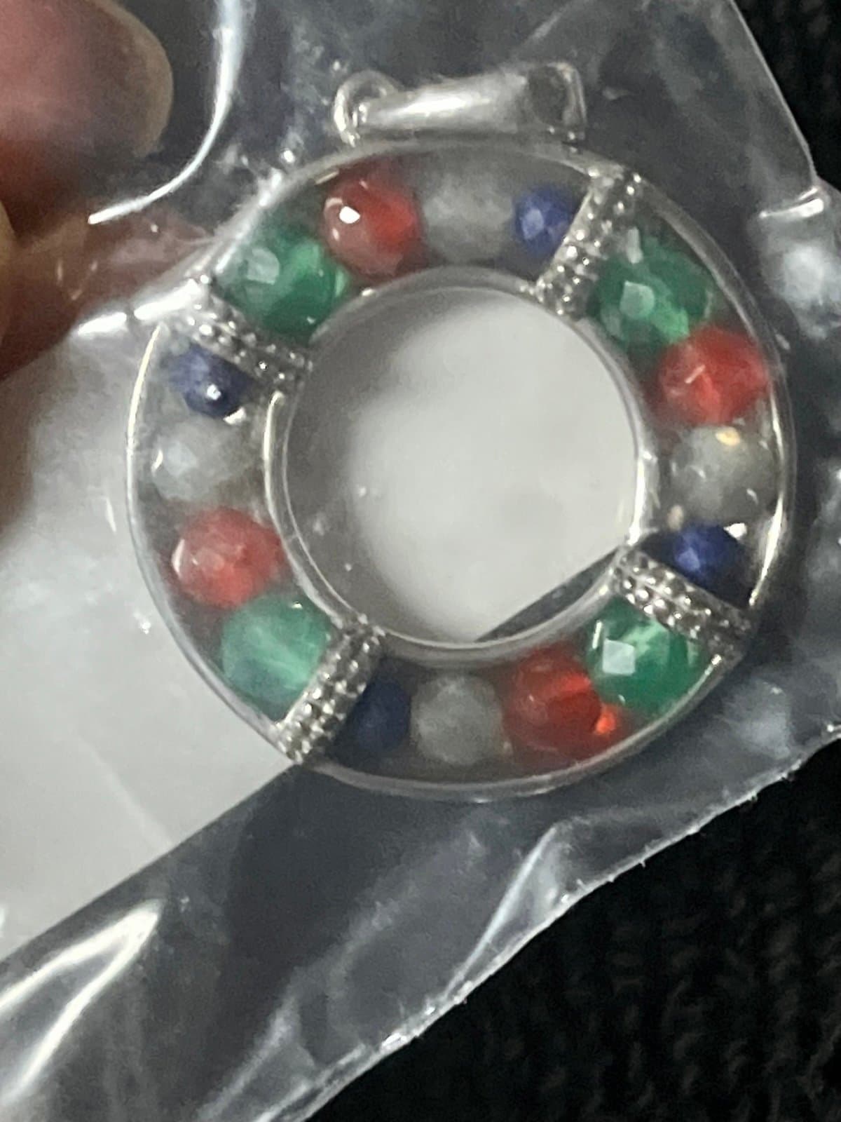 Multi-gemstone Sterling Silver Pendant - Thumbnail 3