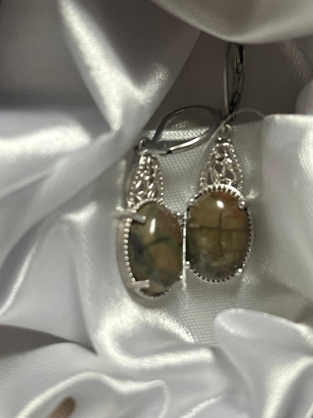 NWT, Jasper Gemstone Earings - Thumbnail 3