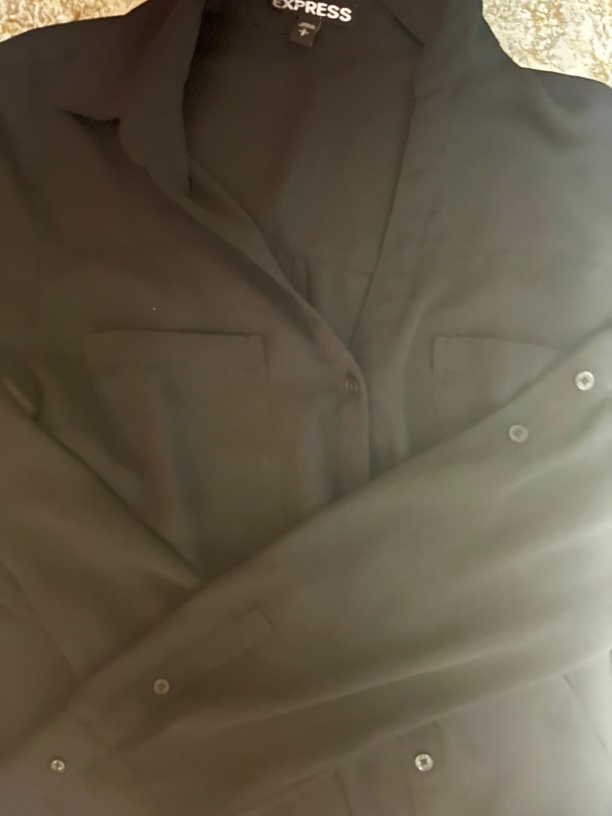 Black Express button up, size SM. - Thumbnail 4