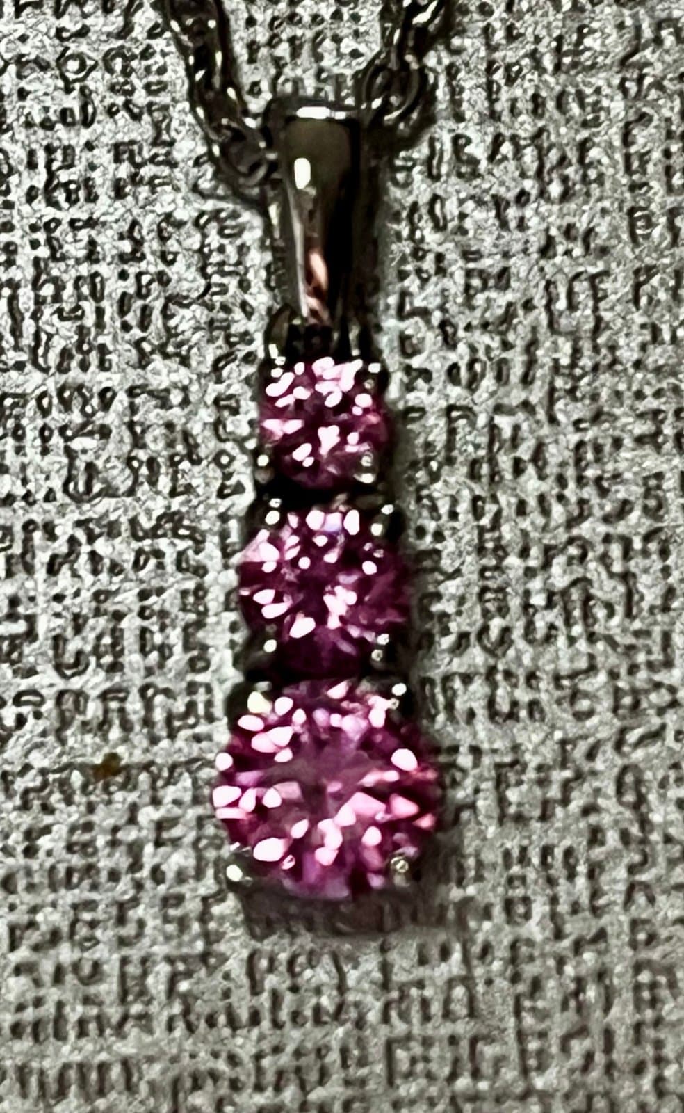 Set of 2 Gemstone Necklaces Sterling Silver - Image 1
