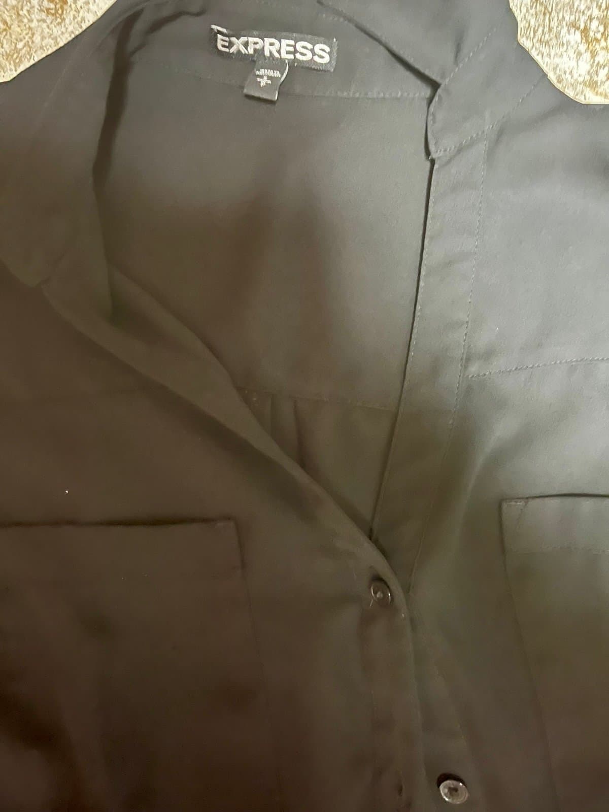 Black Express button up, size SM. - Thumbnail 3