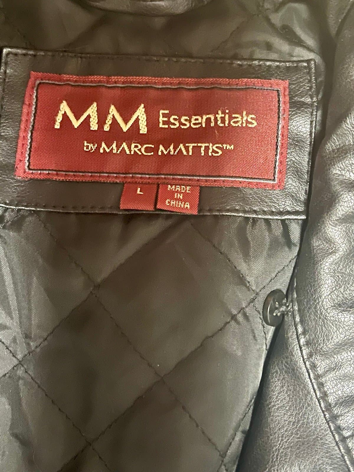 Women’s M&M Essentials Leather Jacket, Size LG - Thumbnail 2