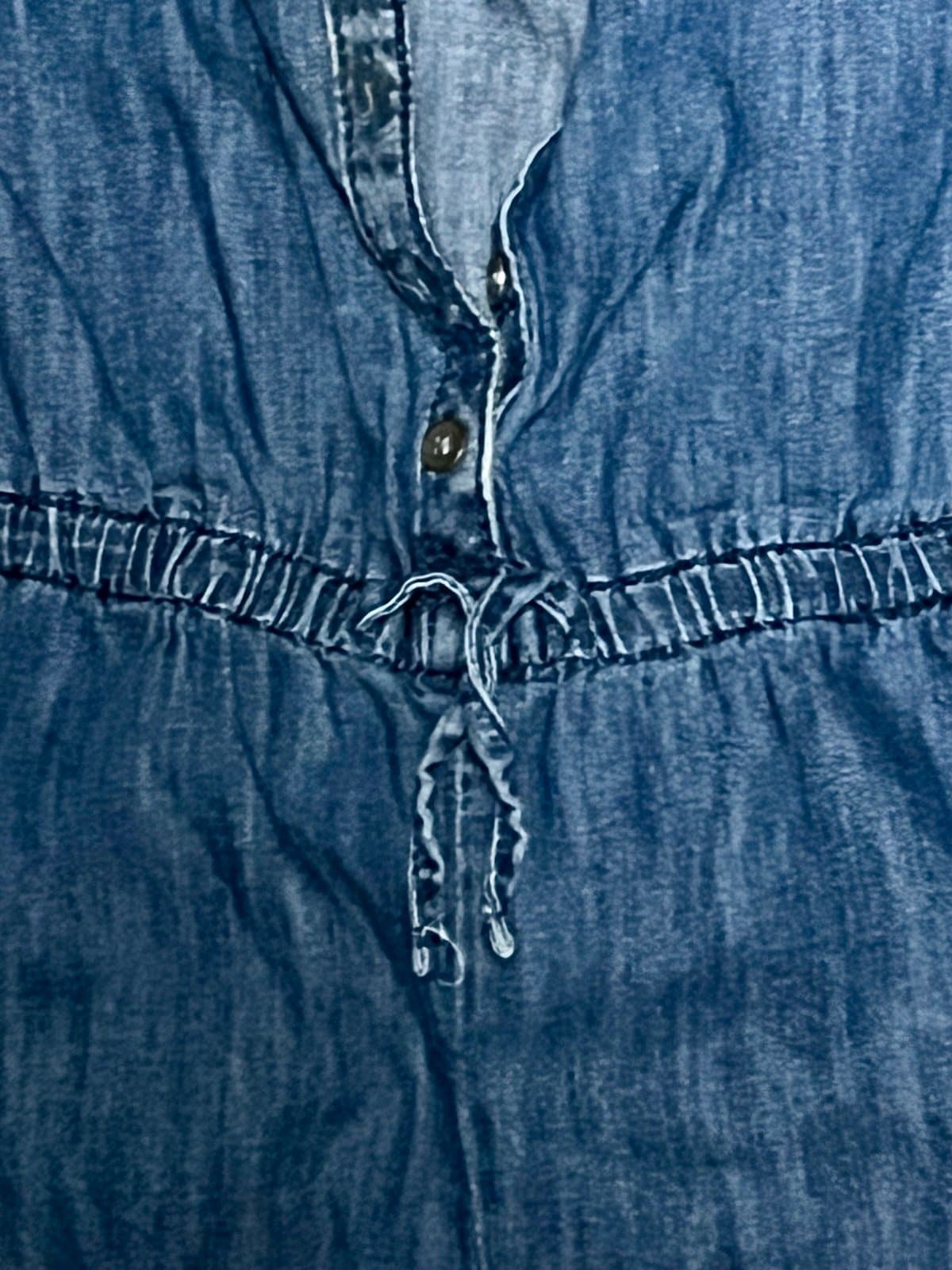 Girls Short Sleeve Gap Denim Jumpsuit 5 - Thumbnail 2