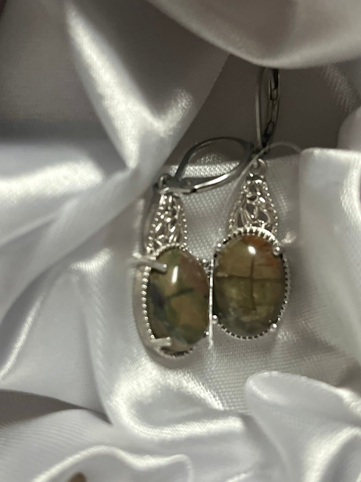 NWT, Jasper Gemstone Earings - Thumbnail 2