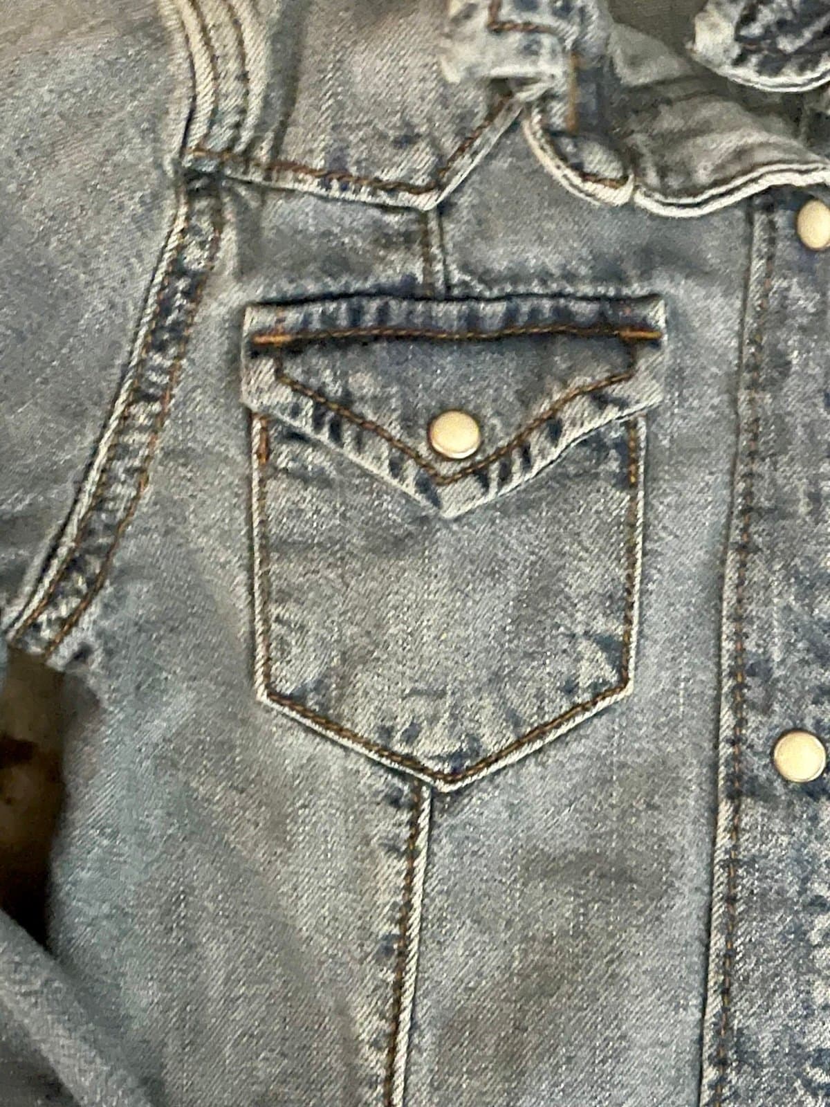 Girls Gap Denim Dress, 4/5 - Thumbnail 2