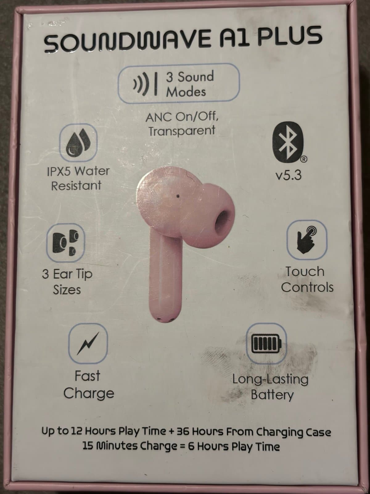 Wireless Soundwave AI Plus Earbuds, new in Box - Thumbnail 3