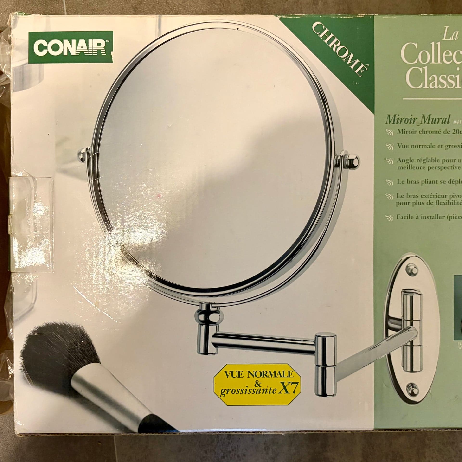 Conair La Collection Classique Wall Mount 8-Inch Makeup Mirror - Thumbnail 6